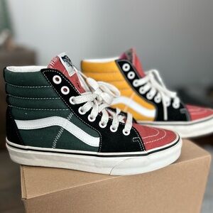 Van Sk8 Hi multi colored. Size 6 men, 7.5 women